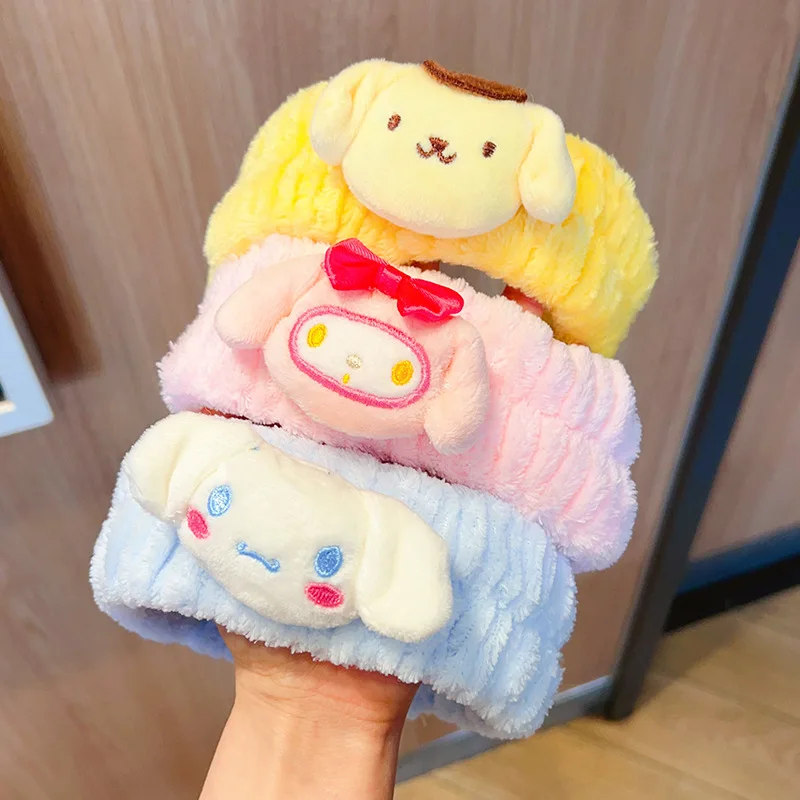 Miniso 漫画サンリオ結び目ヘアバンド犬クロミ人形メイク洗顔フェイシャルマスク結び目ヘアインターネット有名人結び目ヘアベルト