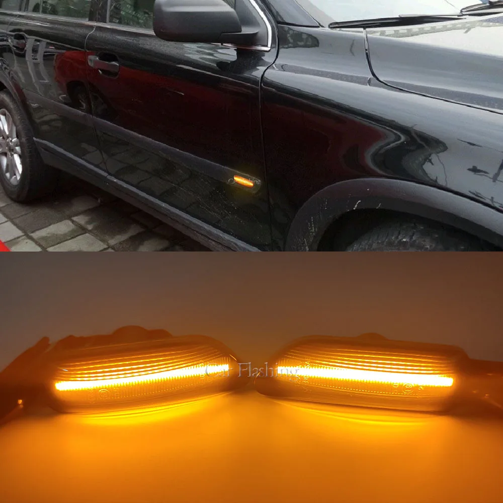 مجموعة واحدة من مصابيح LED الجانبية من الكهرمان الديناميكي مصباح إشارة الانعطاف لـ فولفو XC90 S80 XC70 V70 S60 2001- 2006 2007 2008 2009