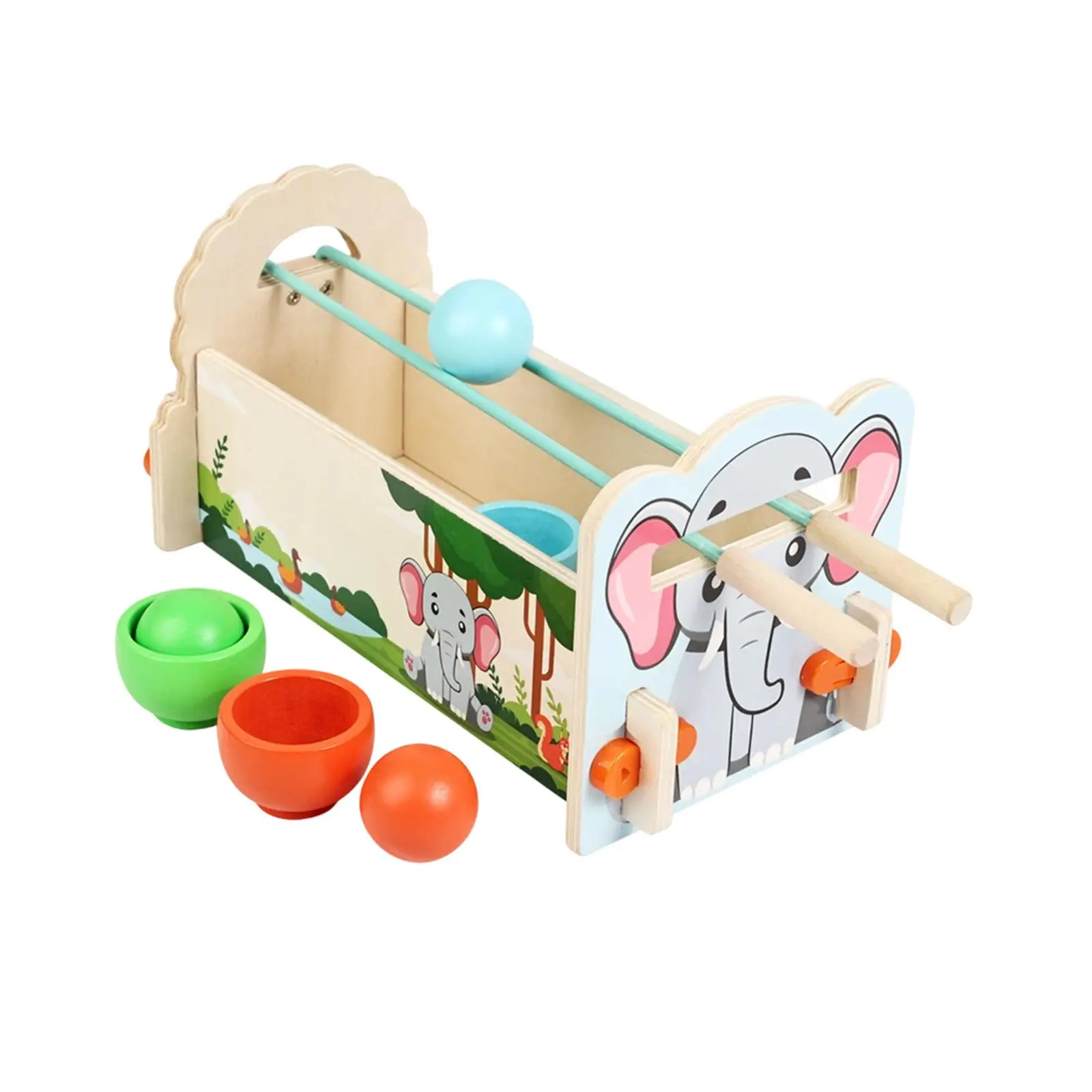 Clip Bead Matching Game Houten kinderpuzzel Educatief speelgoed Montessori Leren voor kleursortering