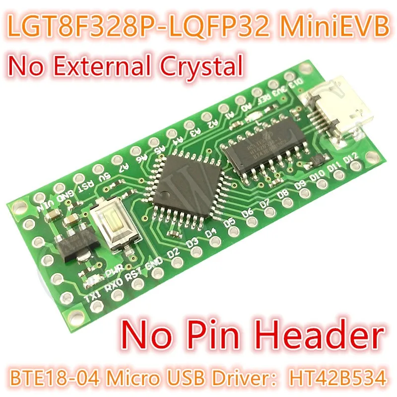 LGT8F328P LQFP32 MiniEVB With Crystal Replaces Nano V3.0 ATMeag328P CH9340C/CH340C SOP16 USB Driver Type-C Interface [Factory]