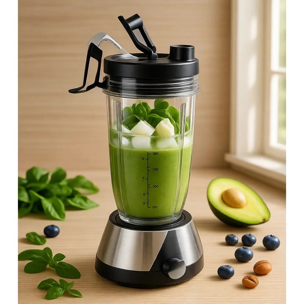 

Сменная чаша для блендера объемом 24 унции, совместимая с различными моделями, с крышкой Twist, набор из двух штук, без BPA, из материала Tritan.