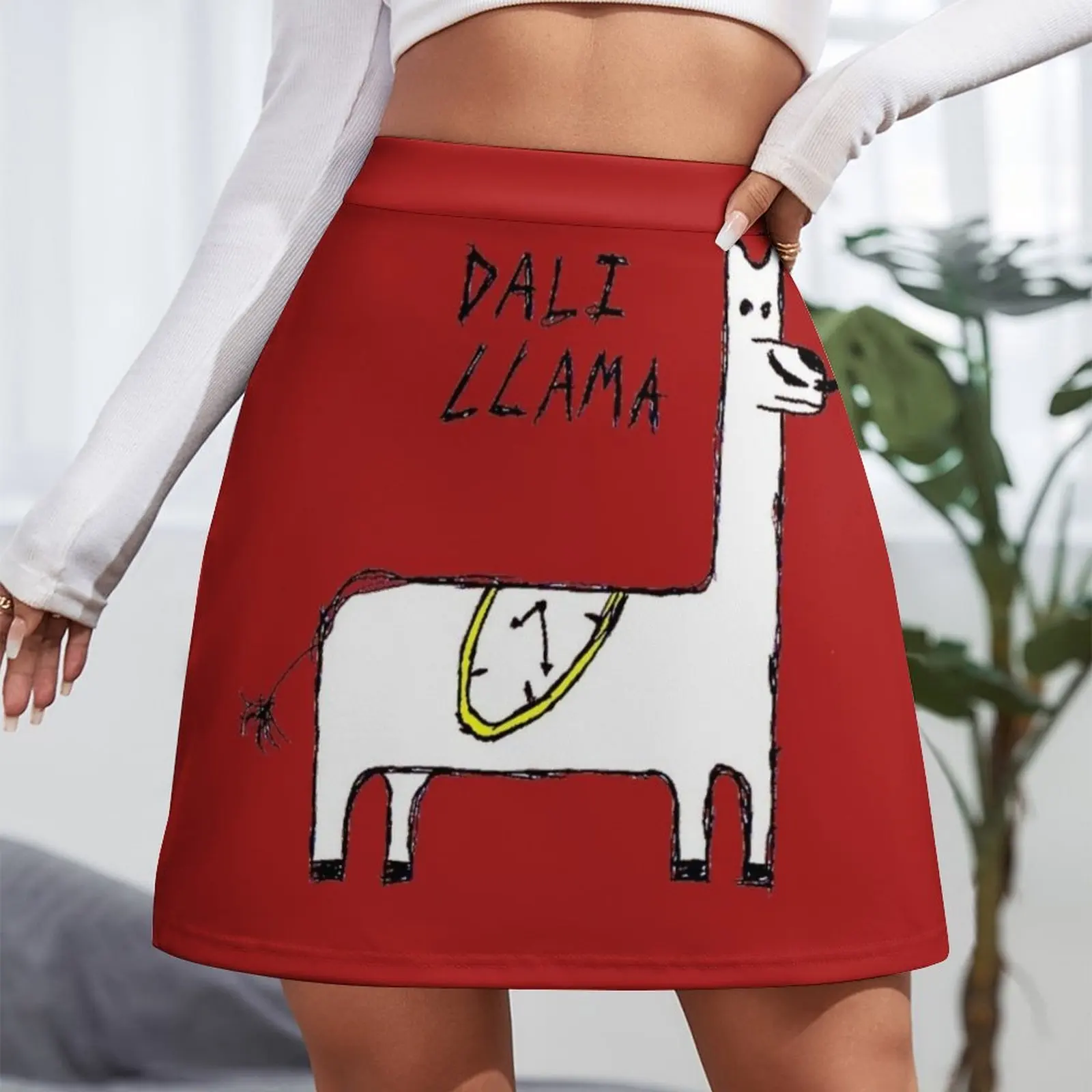 Mulher Dali Llama Mini-saia curta, Roupa feminina, recém-chegados, 2023