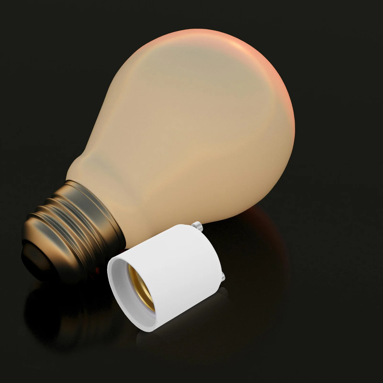 

3Pcs Gu24 to E26 E27 Light Socket Adapter Fire Resistant Heatproof Conversion for Home Office Fixtures