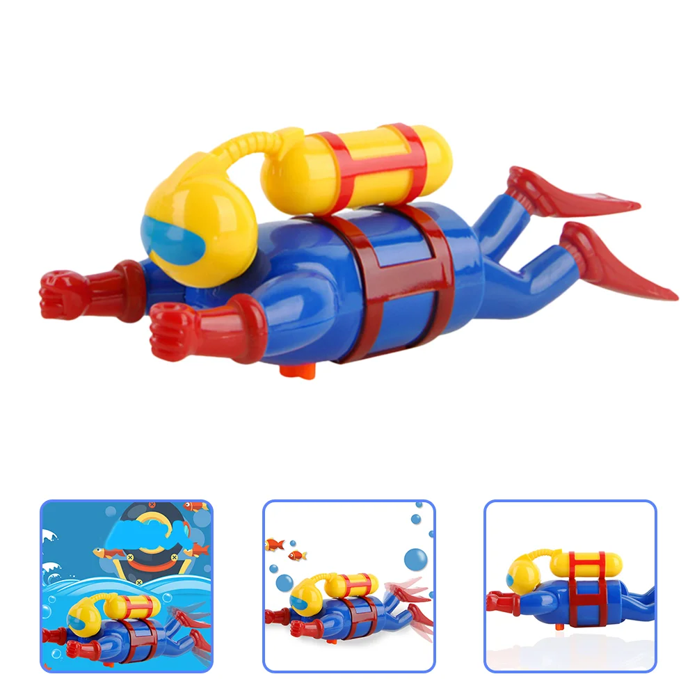 2 Pieces Underwater Party Favors Winding Diver Bathtub Girl Child Scuba Toy Baby