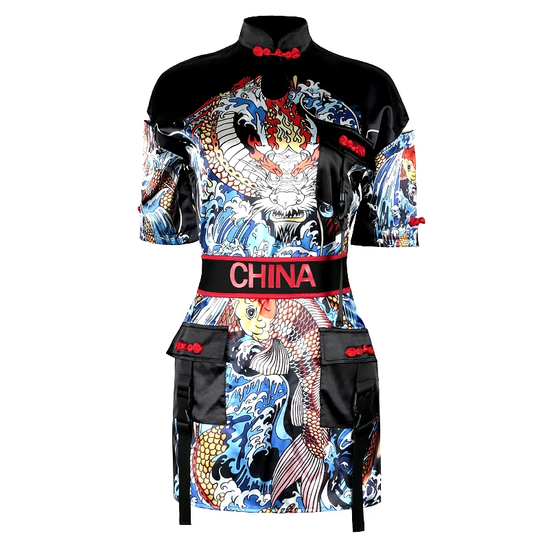 زي أداء رقص الشارع المثير للنساء، طقم رقص الجاز الرجعي، زي أداء جماعي نسائي، رقص هان بأسلوب رجعي