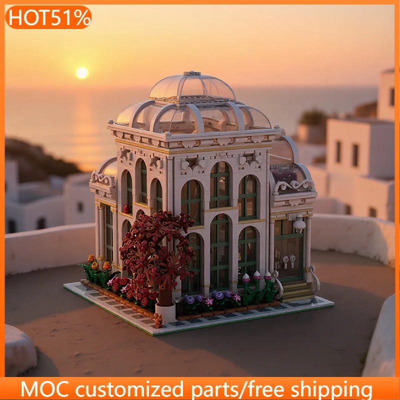 

2932 PCS Construction Corner Botanical Garden MOC Customize Modular Building Block Kids Popular Brick DIY Boy Toy Christmas Gift