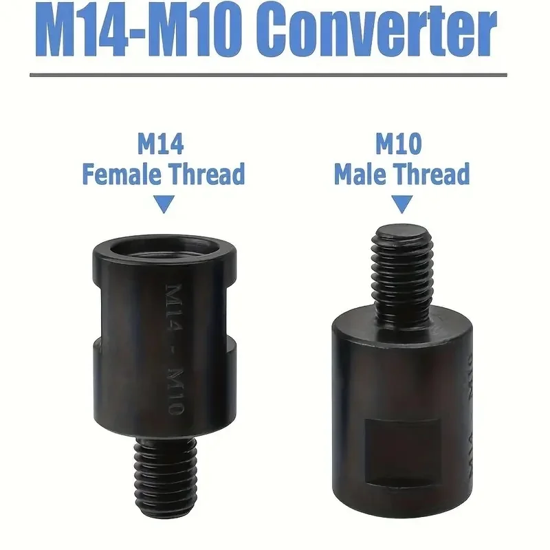 M14‑M10 Angle Grinder Conversion Adapter 5/8‑11 Thread Polished Grinding‑wheel Shaft Reducer Connector