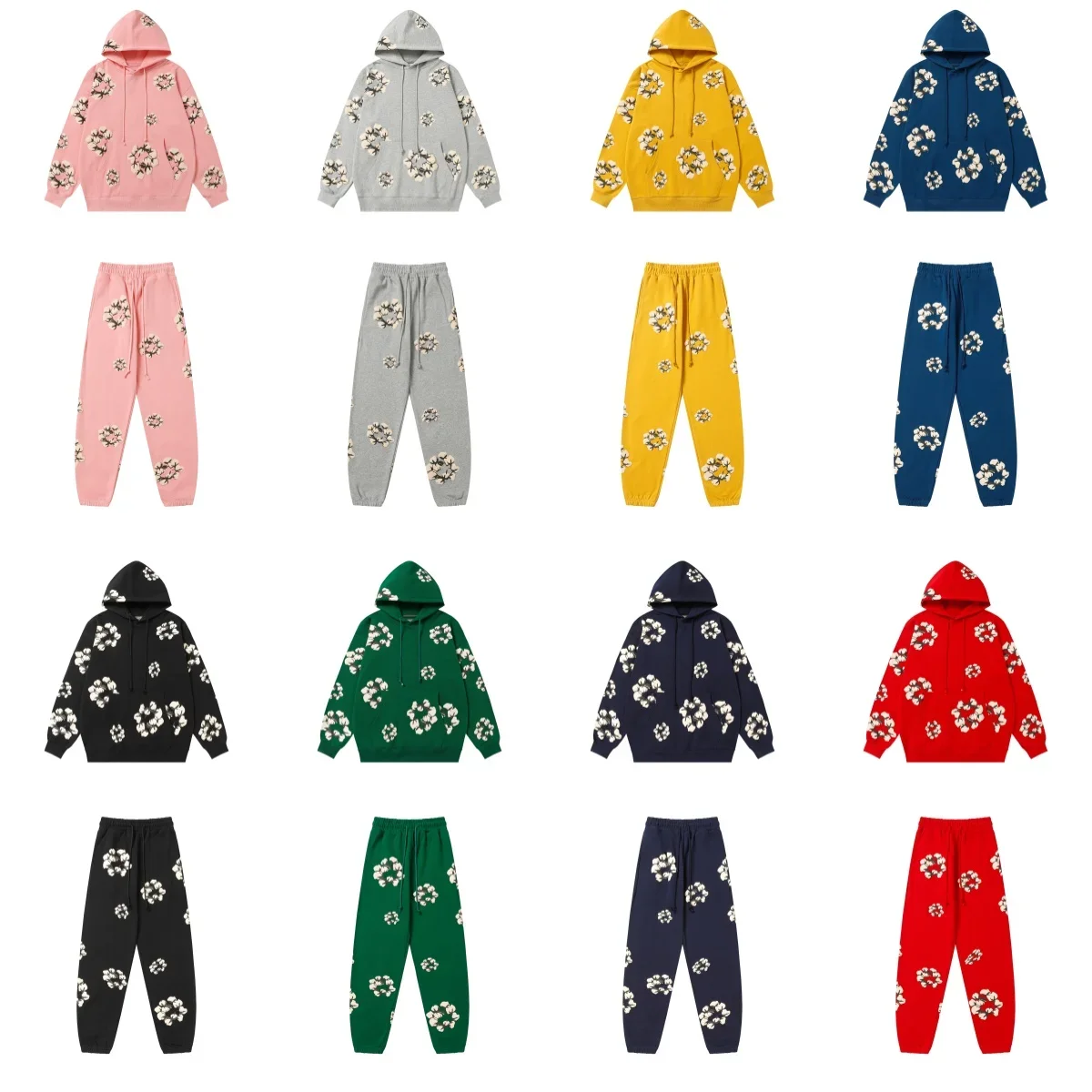 America High Street Fashion New in Hoodie Tracksuit Men Hoodies Bottoms Sweatshirt Sweatpants Sports Suit Couple Casual Set