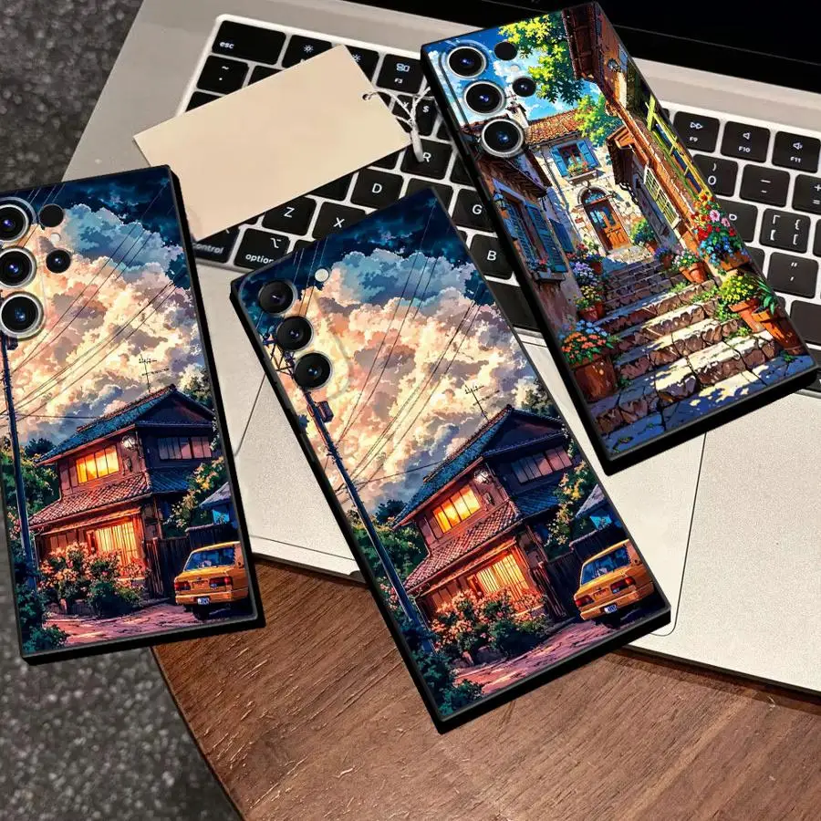 Warm Lit House Phone Cover Case for Samsung Galaxy S26 Ultra S21 S24 S23 Note 20 10 S22 S20 FE S25 Plus