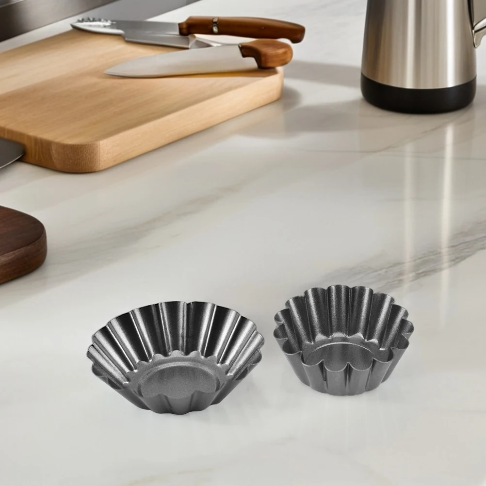 

4pcs Baking Tart Mold Thickened Nonstick Pastry Maker Dessert Moulds Cake Pudding Egg Carbon Steel Kitchen Tools
