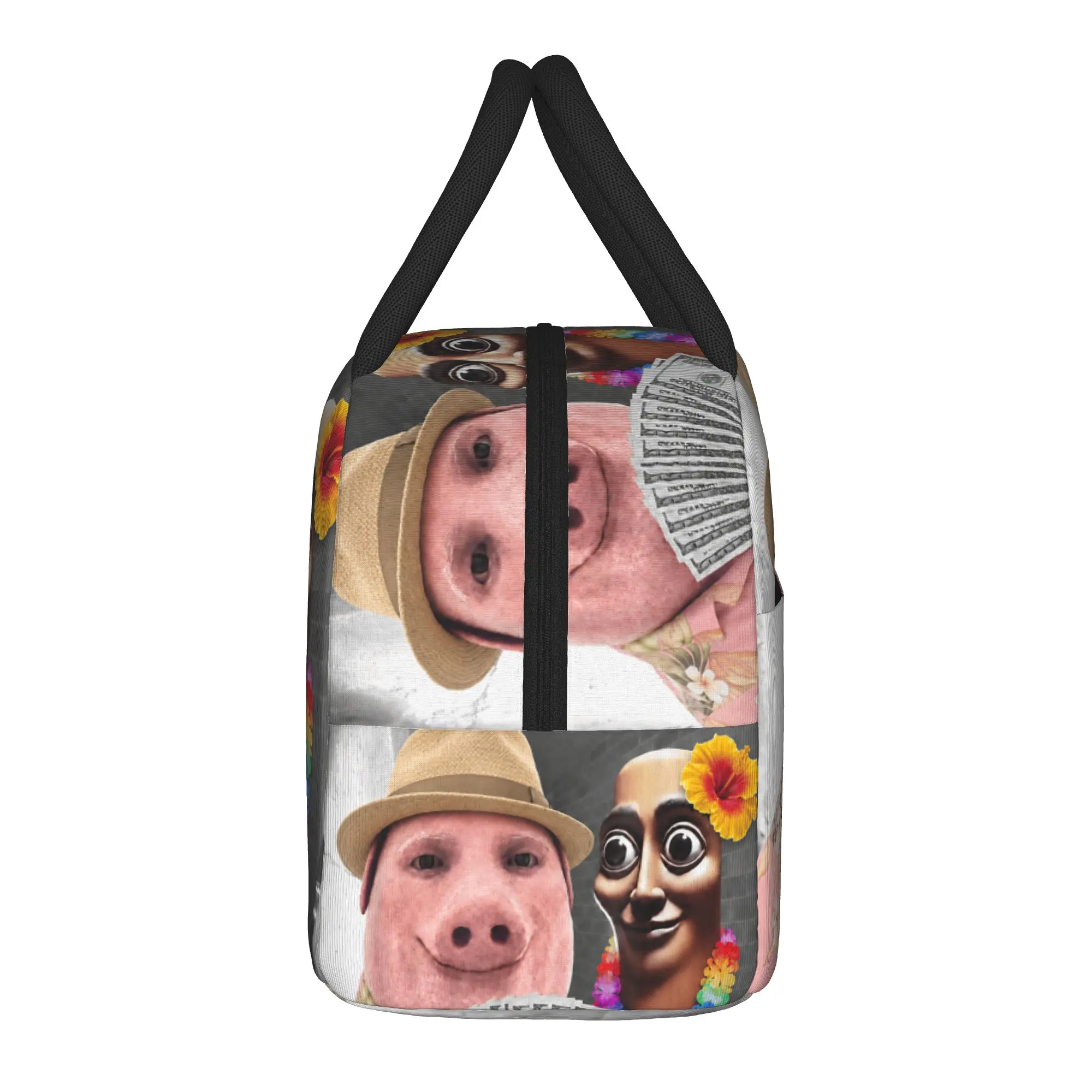 There is Motion at Your Front Door Tung Tung Tung Sahur Lunch Bag  School Lunch Box Child Casual Graphic Design Tote Food Bags