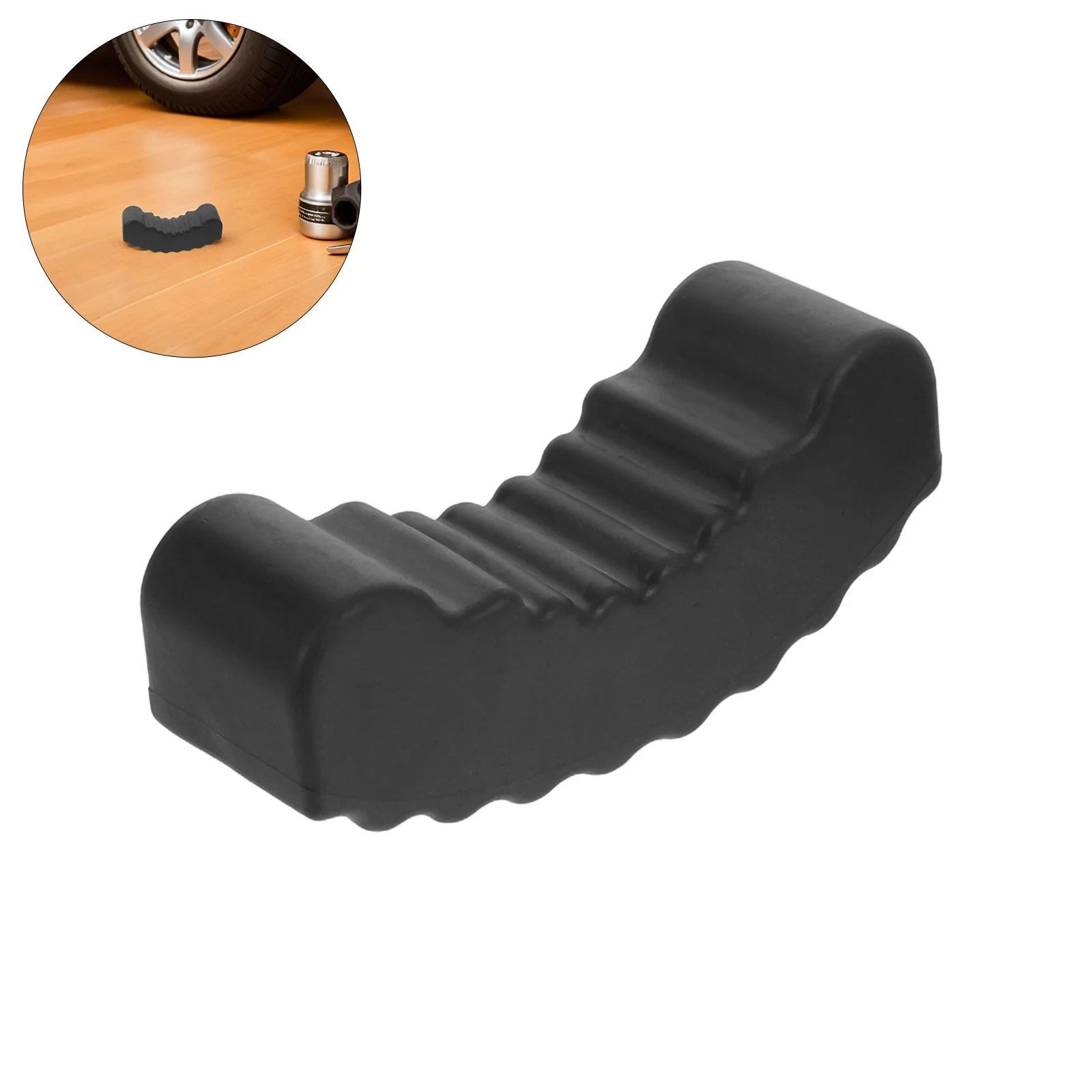 

2 pcs Rubber Pad 6 Ton Heavy Duty Floor Jack Lift Support Slotted Frame Rail Protection Anti-Slip Car Lift Pads For Jack Stand