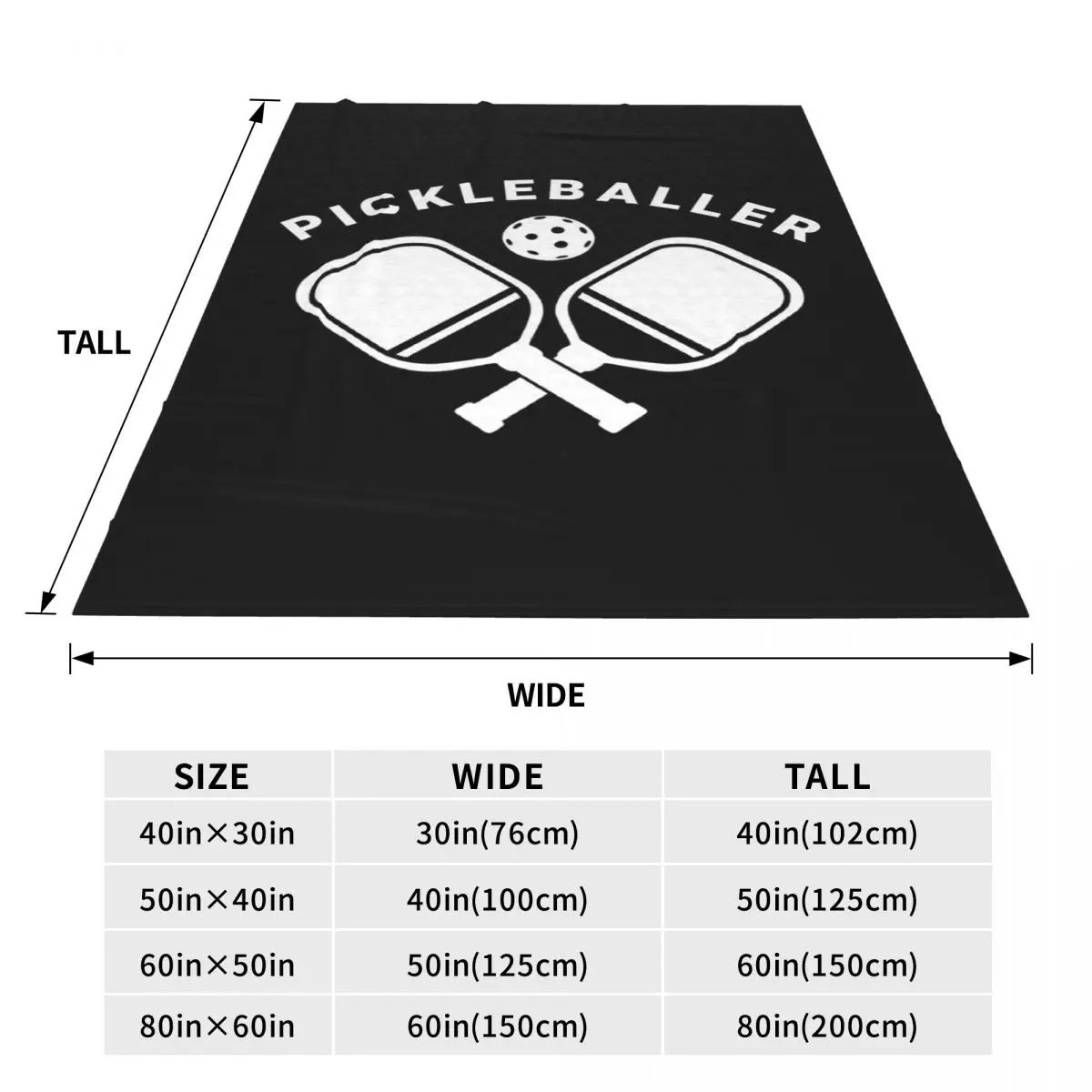 Fun Pickleball Apparel Pickleballer Blanket Fleece Sofa Throw Blanket Super Soft for Home Bedroom Travel Throws Bedspread Quilt