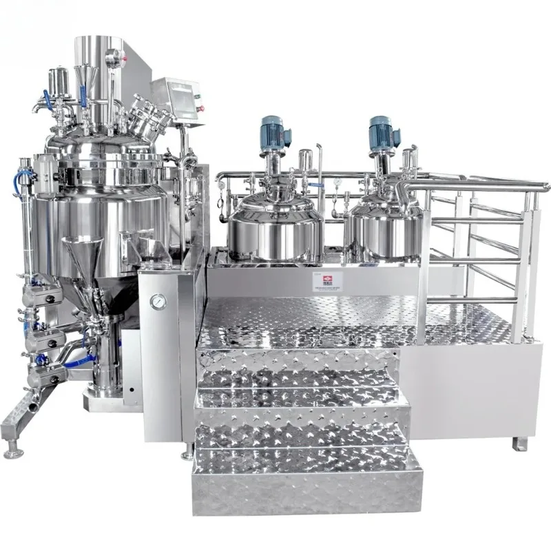 500L High Quality Hydraulic Lifting Emulsifying Mixing Homogenizer For Cosmetics Cream Making