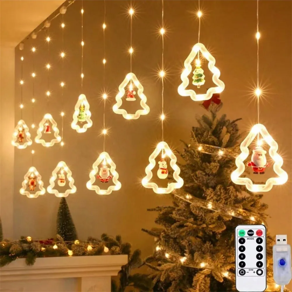 1PC 3M 10 pendant Christmas USB leather wire ice strip light with remote control,used for festival,party,and room decoration