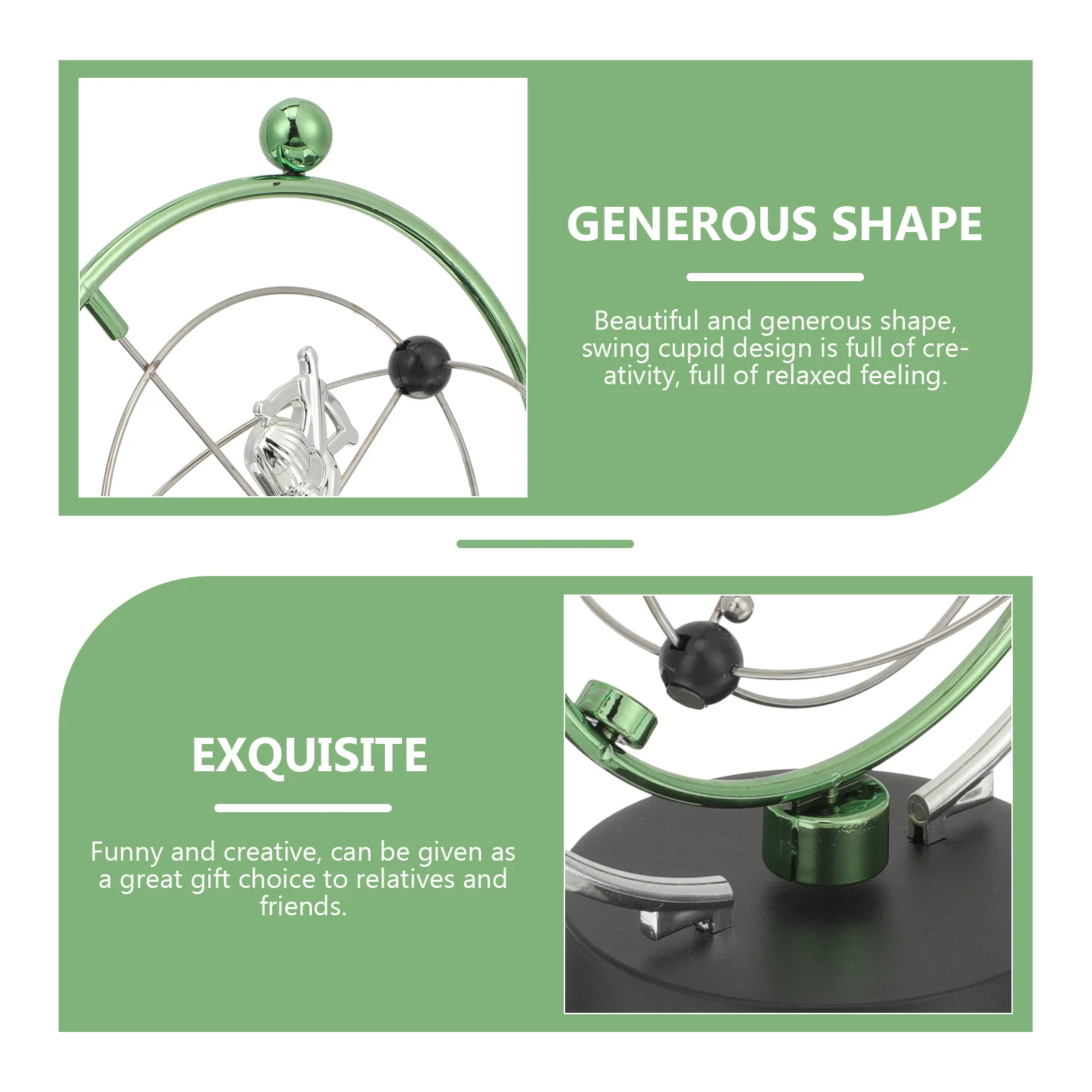 

Perpetual Motion Swing Cupid Desk Gadget Device For Office Home Decoration Tabletop Adult Decompression