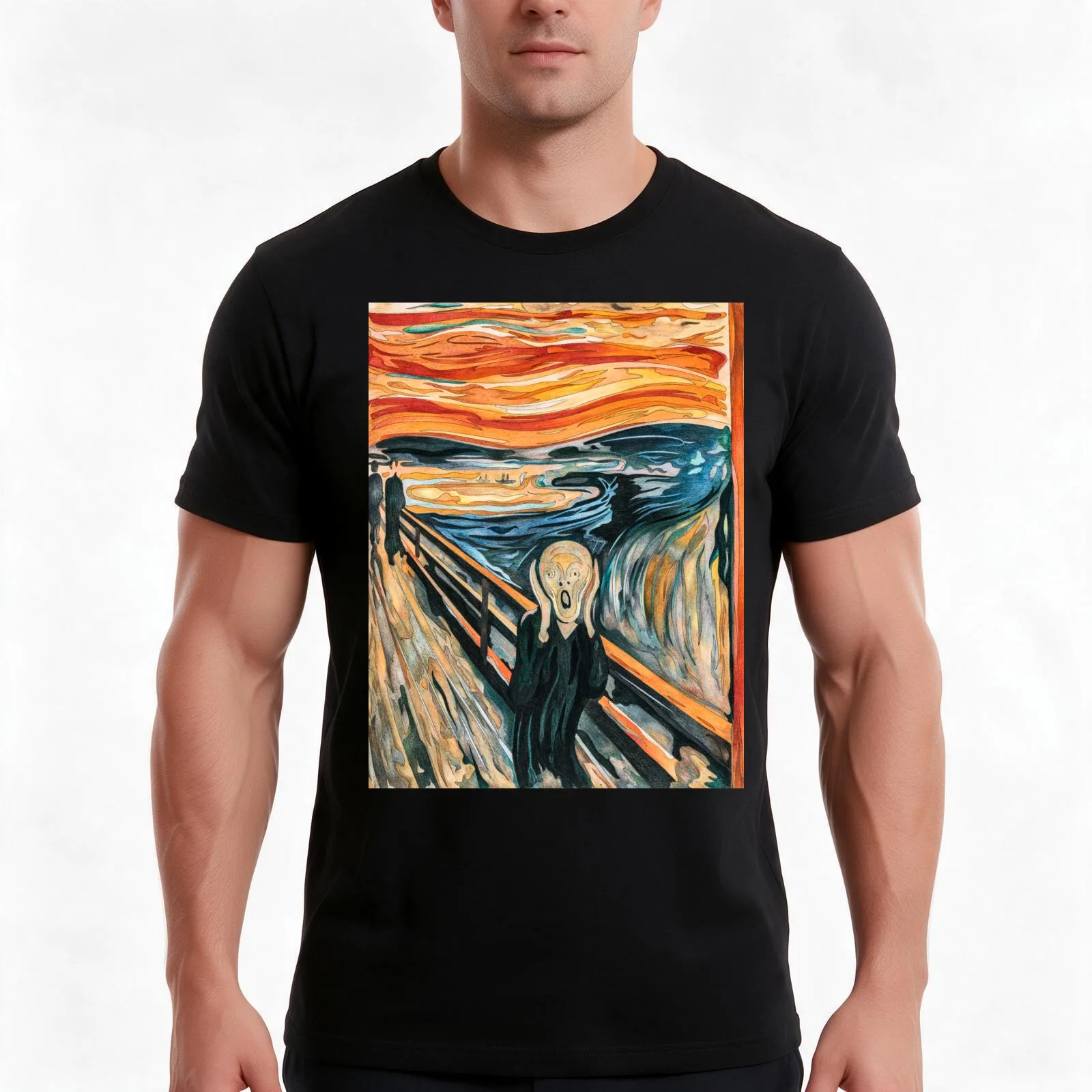 The Scream Norwegian Expressionist Painting By Artist Edvard Munch In 1893 Expressionist Art Inspired Recreation T-Shirt