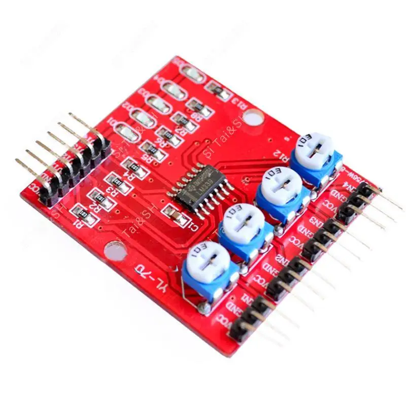 1set 4 Channel Infrared Detector Tracked Photoelectricity Sensor For Arduino Smart Car/ Robot Avoidance module