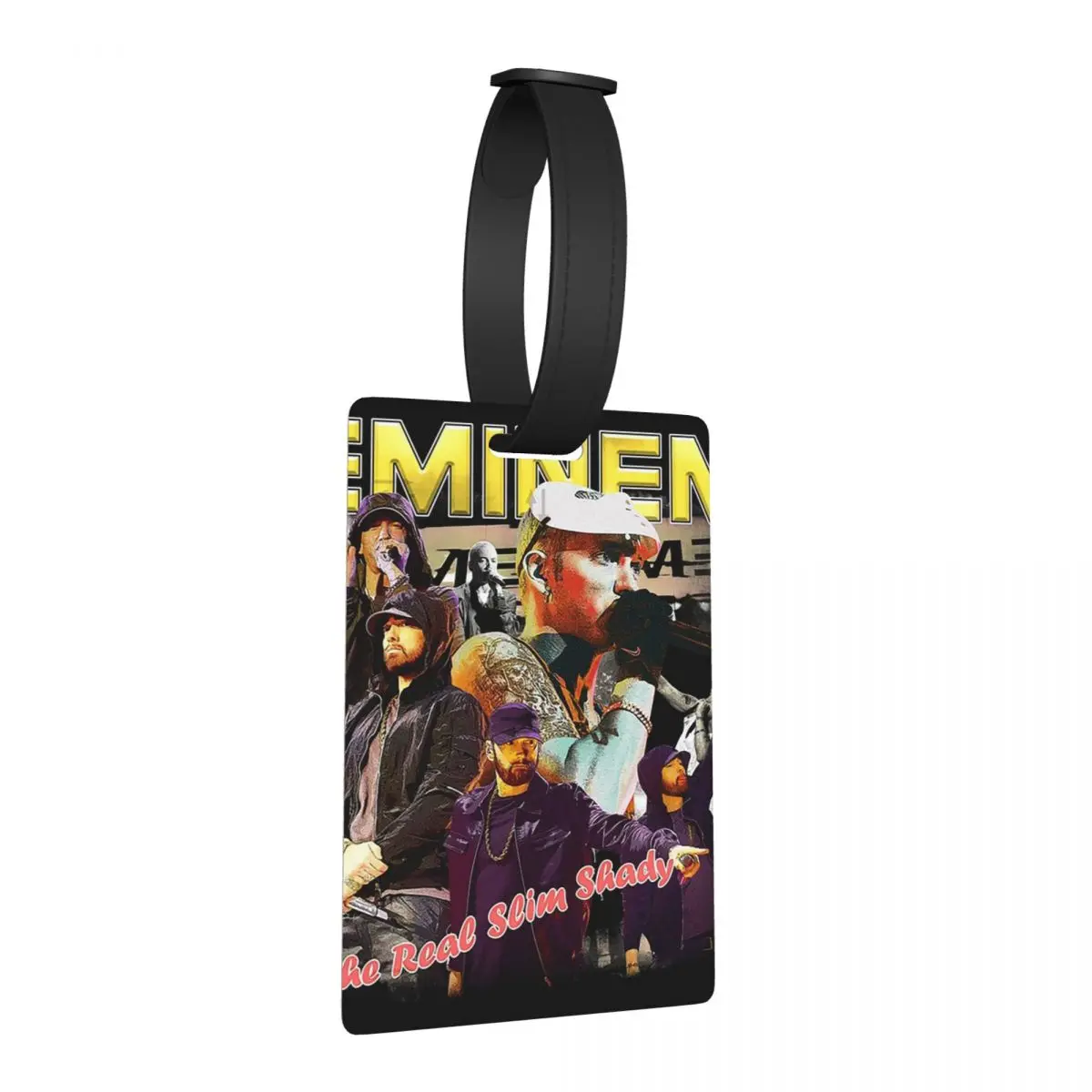 

Eminem Slim Shady Music Rap Luggage Tags Suitcase Accessories Travel Fashion Baggage Boarding Tag Label Holder ID Name Address