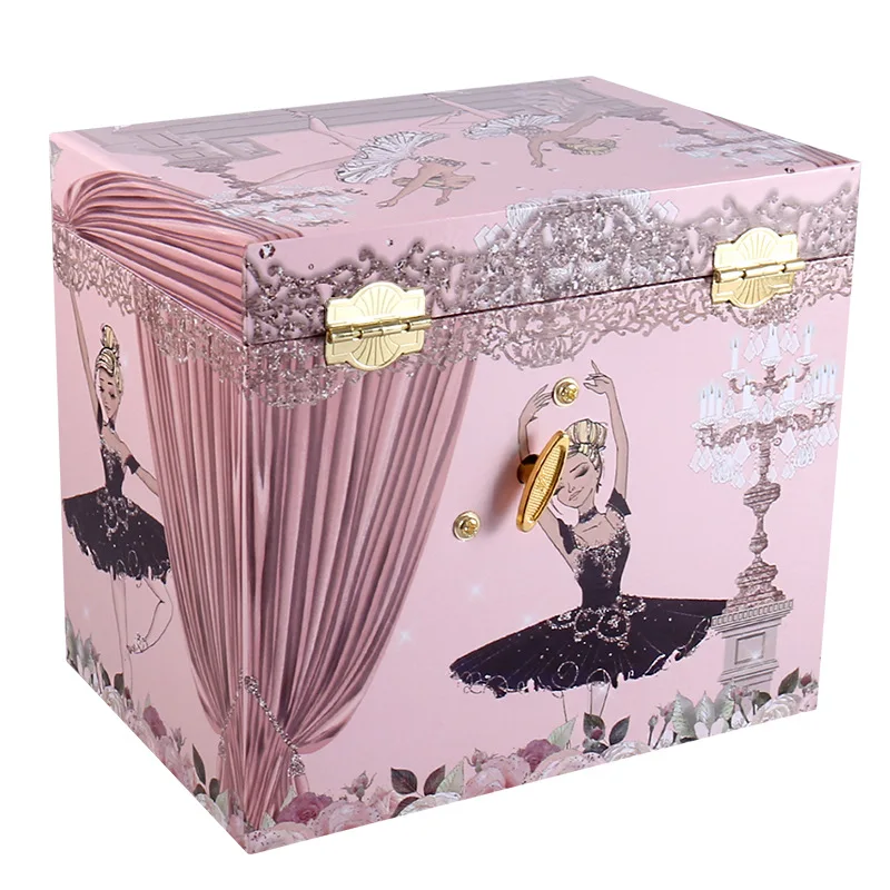 Black Swan Dance Ballet Music Box Drawer Jewelry Music Storage Box Children\'s Day Christmas Valentine\'s Day Birthday Gift