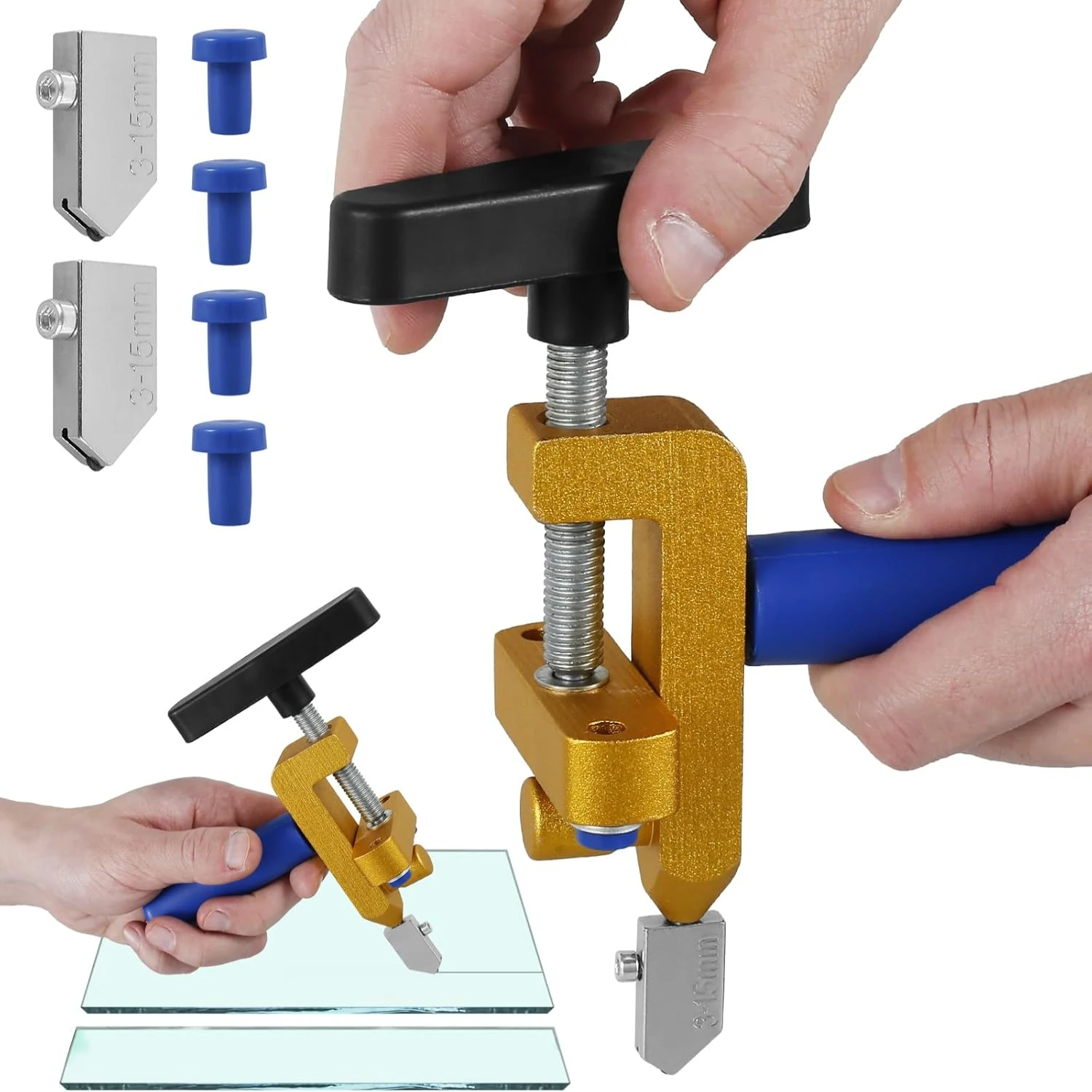 

Effortlessly achieve professional results with this high-quality, durable aluminum alloy glass cutter featuring a long rotating