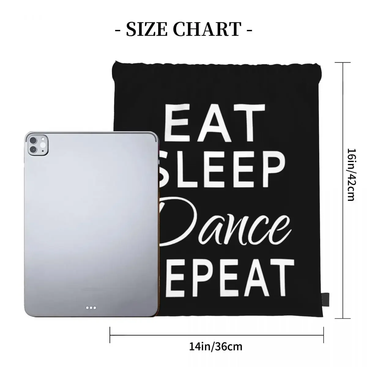 Eat Sleep Dance Repeat Backpacks Drawstring Bags Drawstring Bundle Pocket Sports Bag BookBag For Man Woman Students