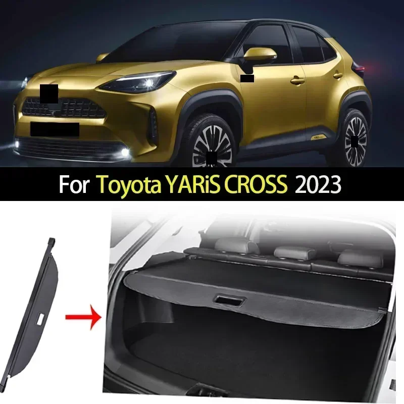 Car Trunk Cargo Cover for Toyota YARiS CROSS 2023 Retractable Parcel Rack Waterproof Shield Privacy Cargo Cover Auto Accessories