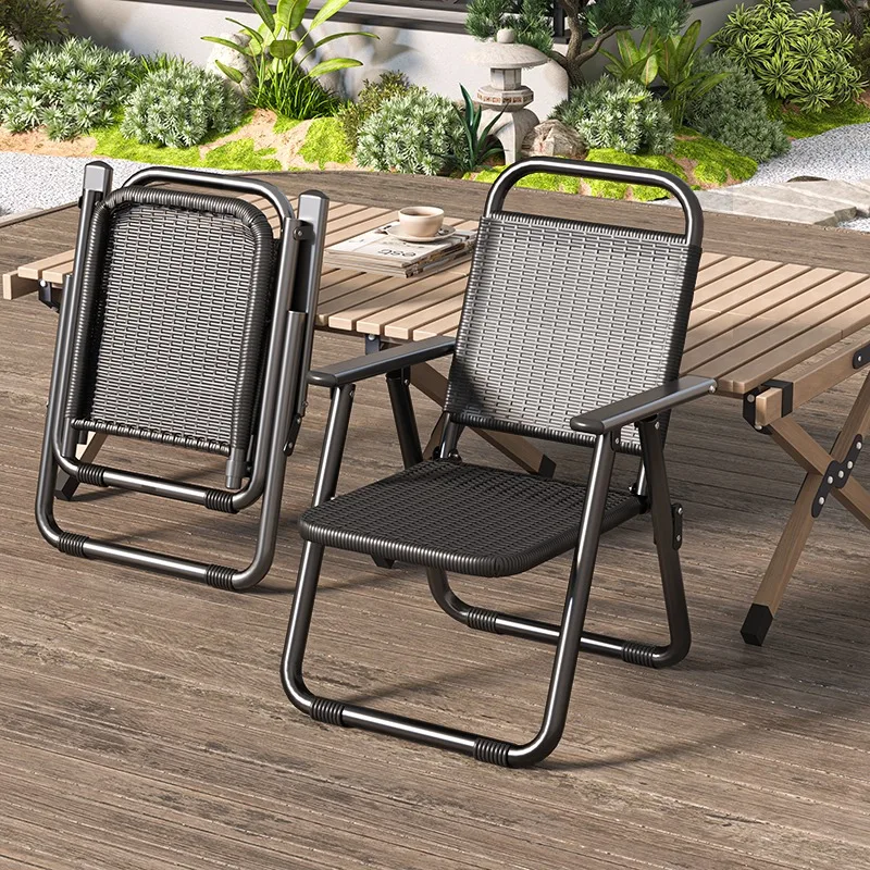 

Black Steel Camping Chairs Backpack Small Relax Tanning Camping Chair Equipment Folding Sillas Playa Plegable Beach Accessory