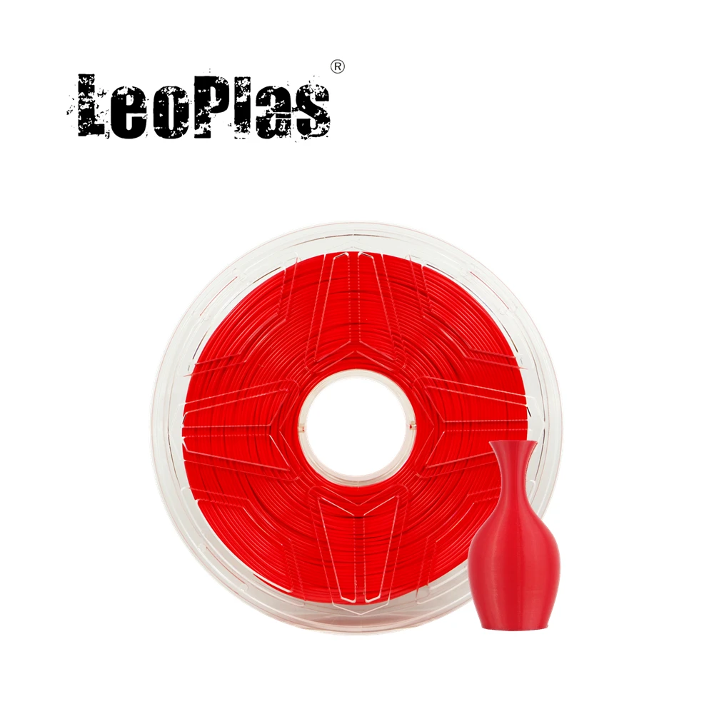 LeoPlas Red TPU Filament Flexible 1.75mm 1kg 95A Shore Hardness For FDM 3D Printer Consumables Printing Supplies