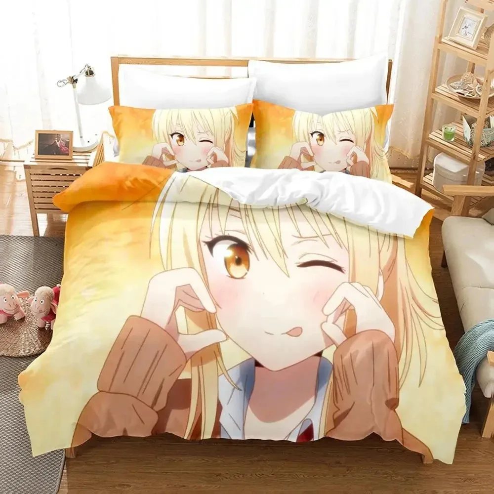 Anime Nijiyon Animation Bedding Set Boys Girls Twin Queen Size Duvet Cover Pillowcase Bed Kids Adult Fashion Home Textileextile