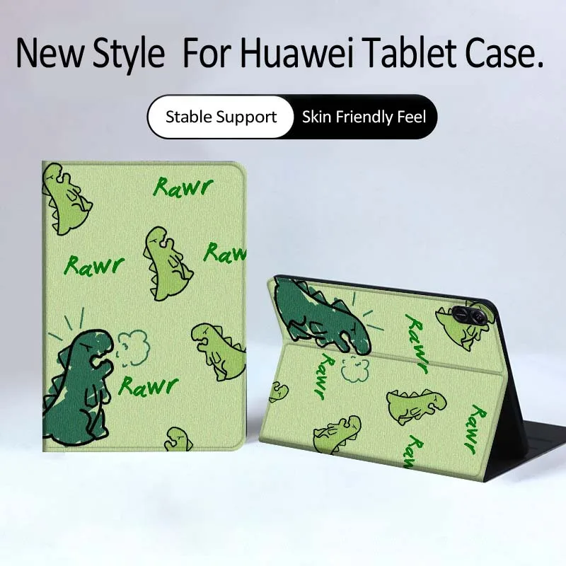 

Cute Dinosaur Pattern Art Tablet Case For Huawei MatePad Pro Air 12 X Honor Pad 8 V8 9 13 GT GT2 3 12.6 13.3 Inch