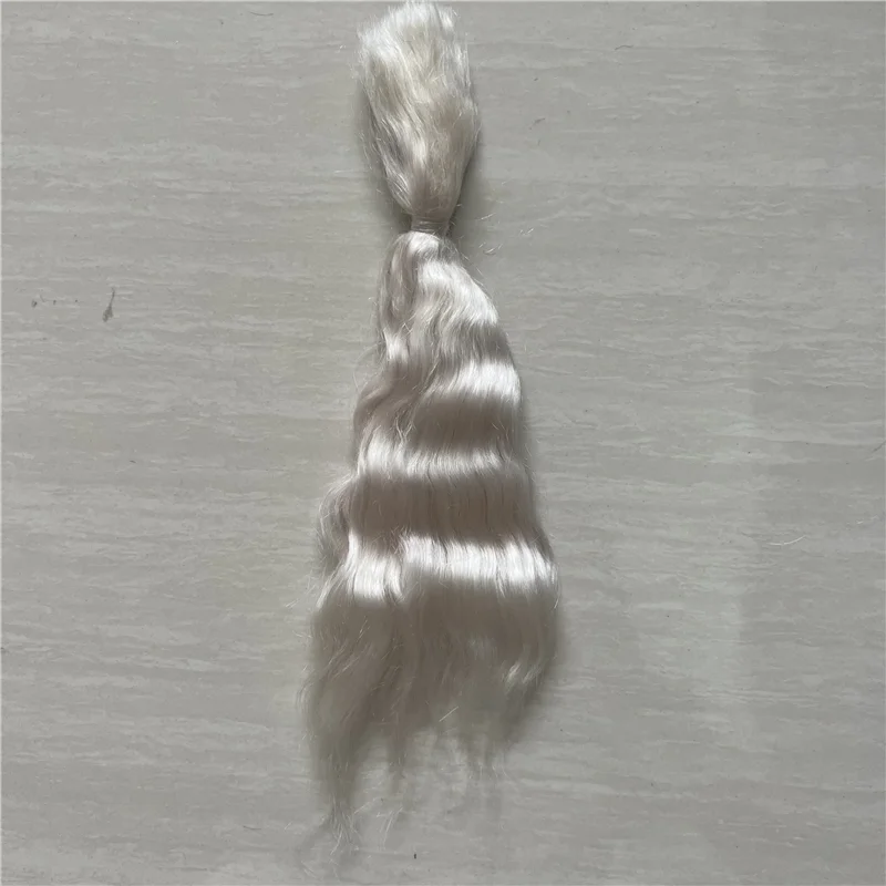 New Reborn ตุ๊กตา Mohair นมสีน้ําเงินเข้มชากาแฟสีน้ําตาลเข้มสีสําหรับตุ๊กตา Reborn Handrooted ผมวิกผม