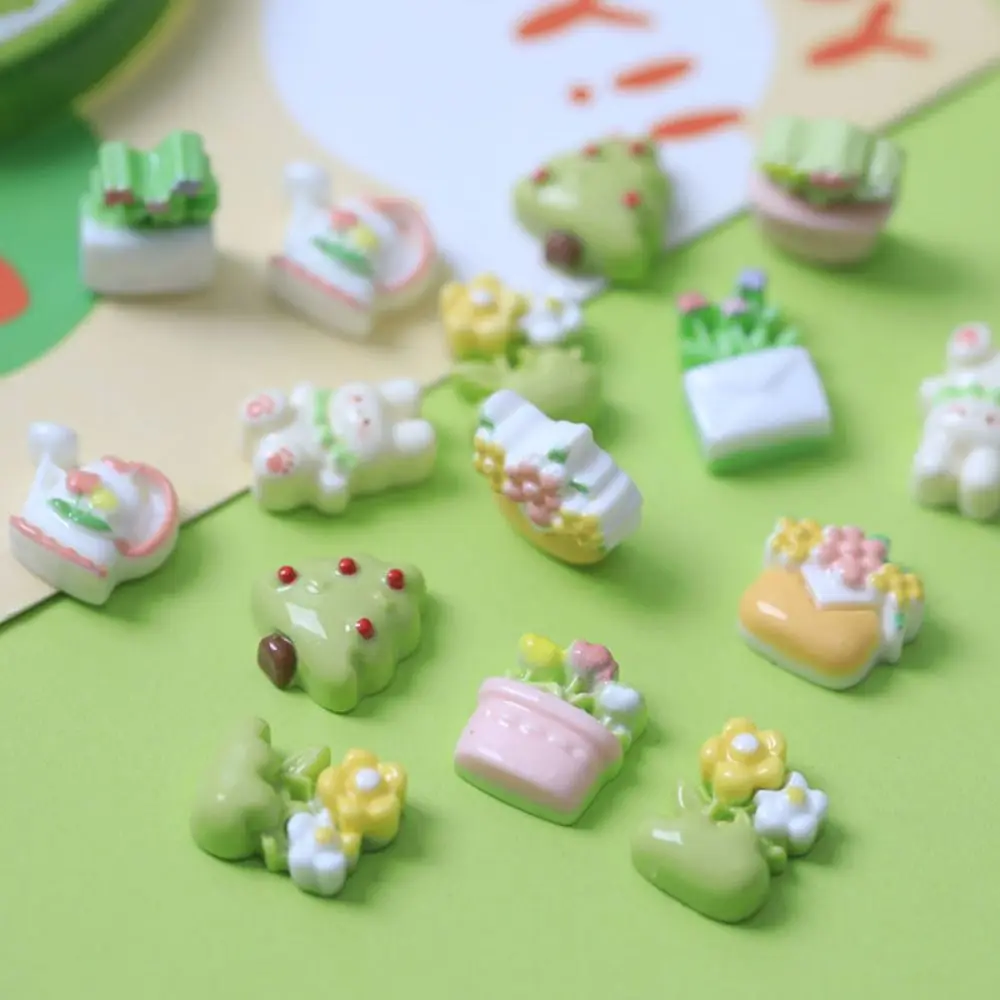 20pcs NEW Plant Resin Slime Charms Scrapbooking Headband Phone Case Decor Cute Flatback Doll House Accessories Kids Toy