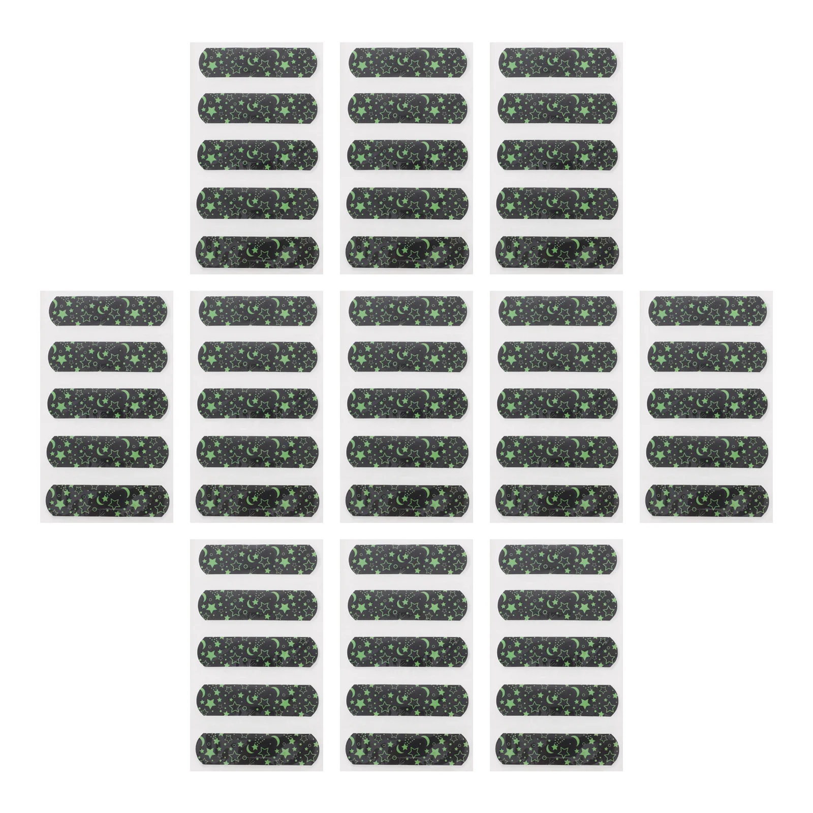 100 قطعة من ضمادات الجرح المتوهجة الليلية، رقع لاصقة صغيرة قابلة للتنفس لإصابات الأصابع، ضمادات أطفال محمولة