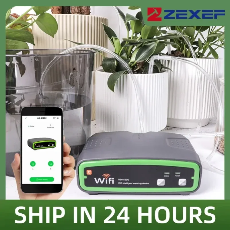 

Automatic Double Pump System Watering Irrigation Kit Device Remote Mobile for Greenhouse Phone Control Gutters Hydroponic Drip