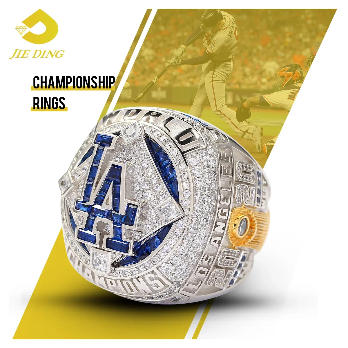 

Jieding Custom baseball 2020 usssa youth softball championship ring LosAngelesDodgers mlb2020 copper plated men rings