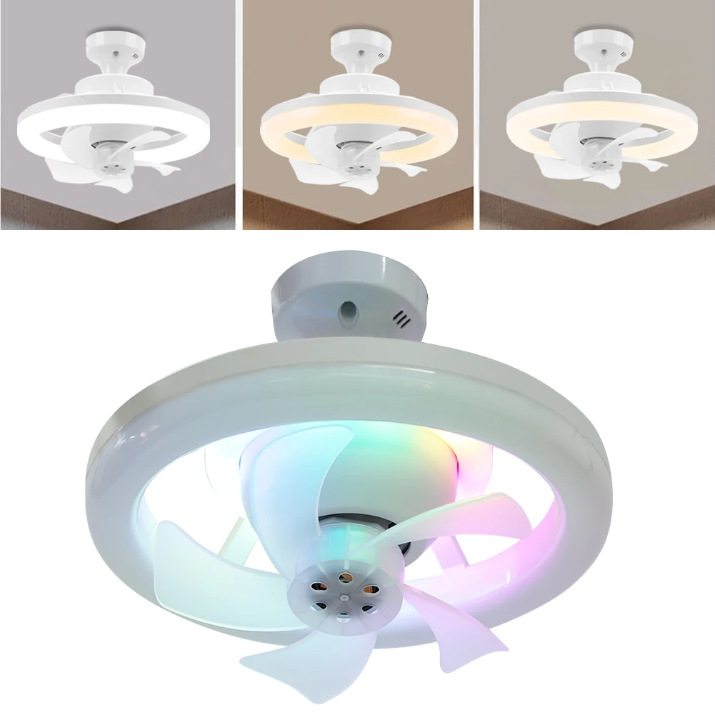 

Low Profile Ceiling Fans Light RGB/3 Colors Dimmable Remote Control Indoor LED Ceiling Fan Light Dimming Low Profile Ceiling Fan