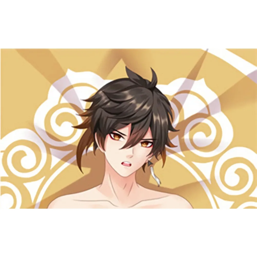 Zhongli Dakimakura Pillowcase Warm Amber Golden Eyes Otaku Sofa Cushion Cover