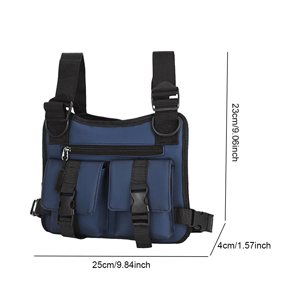 

Chest Rig Bag Running Chest Pack Multi-Function Lightweight Vest Bag Adjustable Hiking Bag Waterproof for Workouts