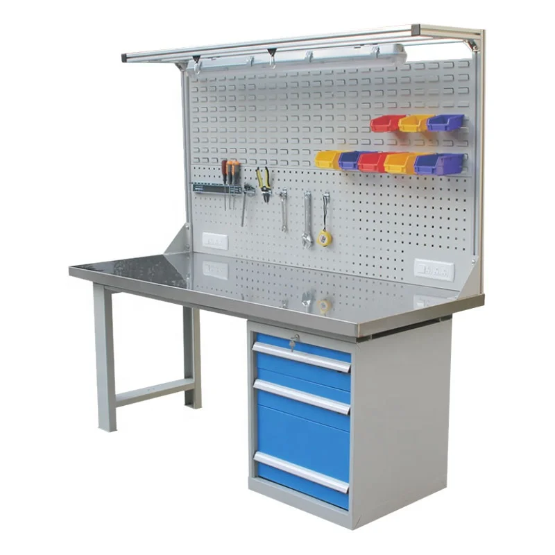 Anti-static Electronic Workbench OEM ODM Heavy Duty Workbench Lab Aluminum Frame ESD Table Anti Static Desk