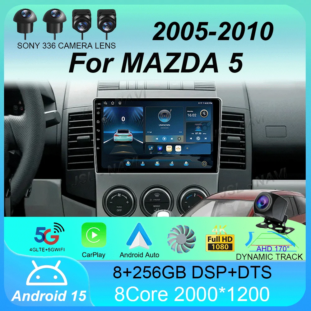 

Car Radio Android 15 For MAZDA 5 2005 2006 2007 2008 - 2010 Navigation Multimedia Player Stereo WiFi+4G Video Carplay Head Unit
