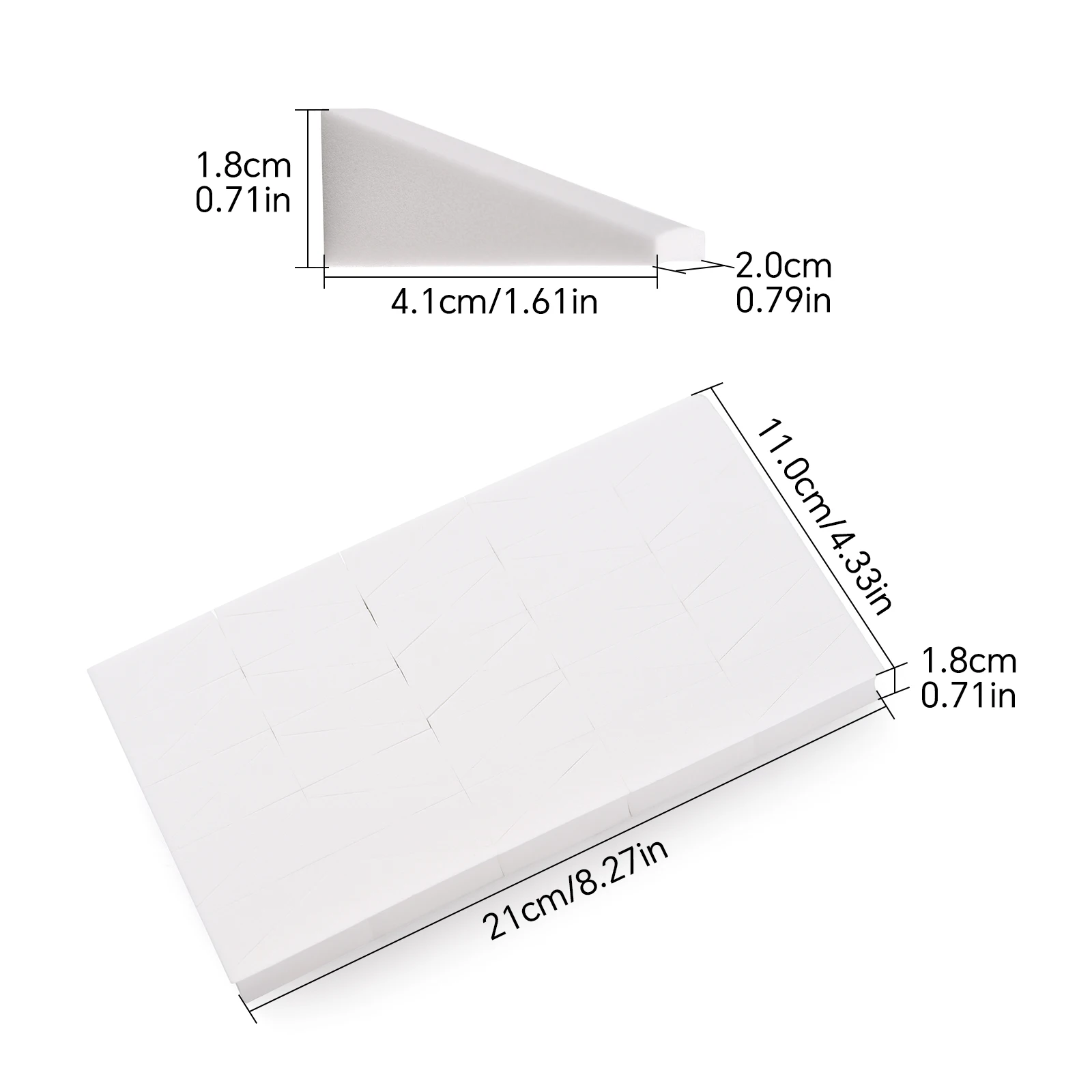 

White Triangle Nail Sponges 50Pcs Soft Nail Brush Manicure Makeup Stamper Tool Gradient Effect Painting Gel Dyeing Tool Brush