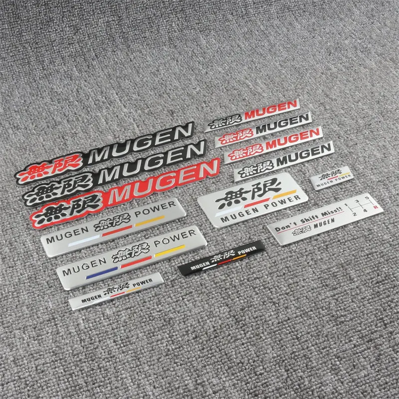 Suitable for Jade Fit Accord Civic Personalized Modification Unlimited Mugen Car Logo Decoration Car Sticker Scratch Emblem