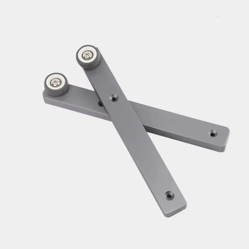 Aluminum bookcase door rail space saving side mounted rubber slot upturn track cabinet slide rail upturn
