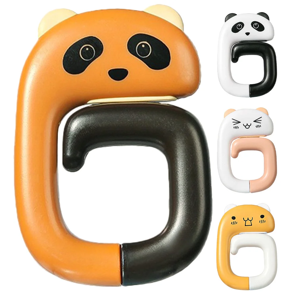 

4pcs Panda Shape Desk Backpack Hook Abs Anti-Slip Bag Hanger For Home Kitchen Bathroom Multi-Function Hanging Organizer Plastic