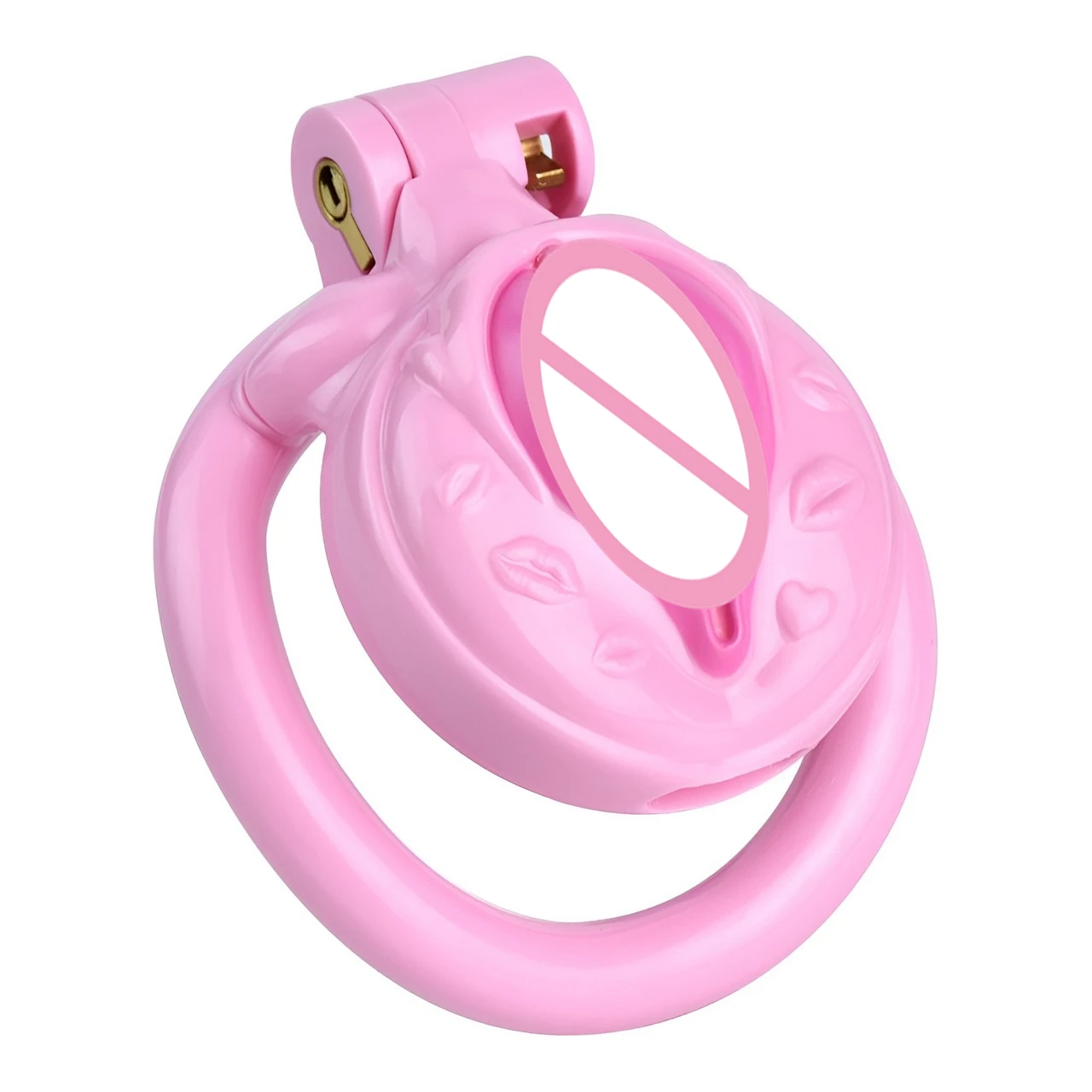 4 Colors Sissy Pussy Chastity Cage Small Male Labia Cock Cage With 4 Size Penis Rings,Chastity Belt,BDSM Sexy Toys For Men Gay