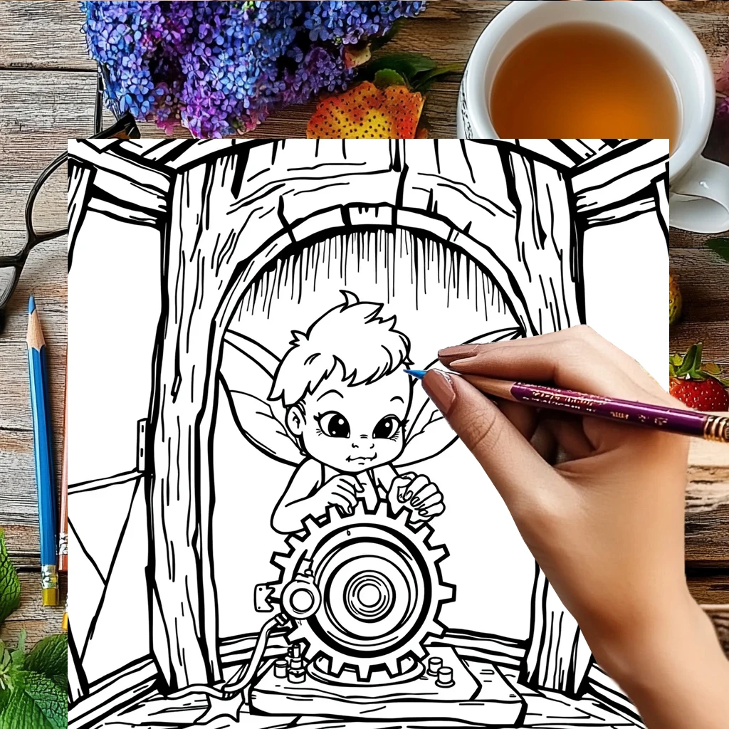 Livro para colorir Fairy Garden de 28 páginas para adultos |   Suprimentos de desenho Livro para colorir para Natal, Ação de Graças