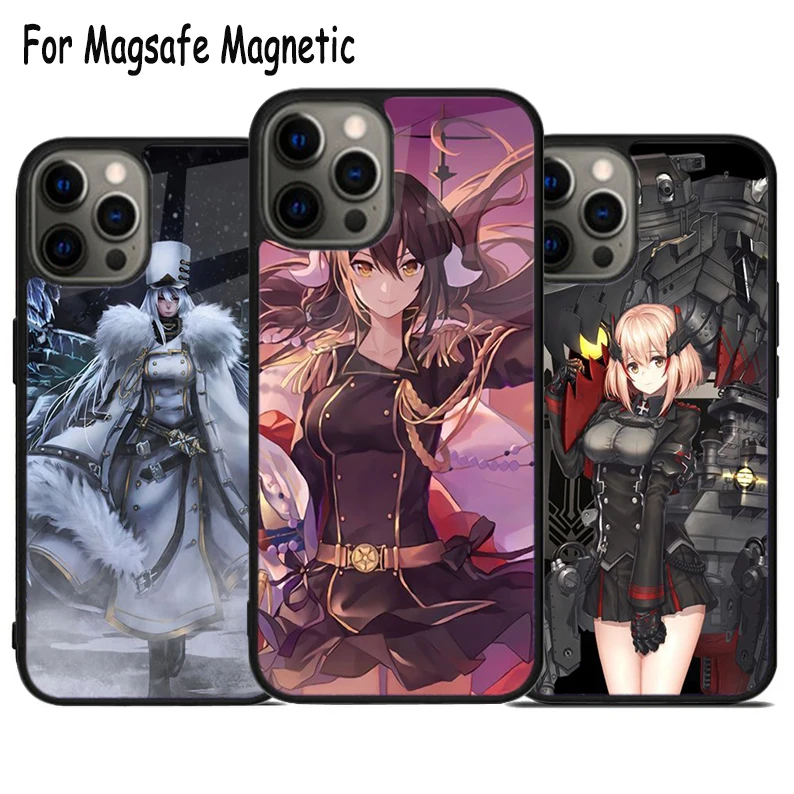 Azur Lane Wireless Charge Magsafe Phone Case For iPhone 15 16 14 13 11 12 Pro Max Plus Magnetic Bumper Cover