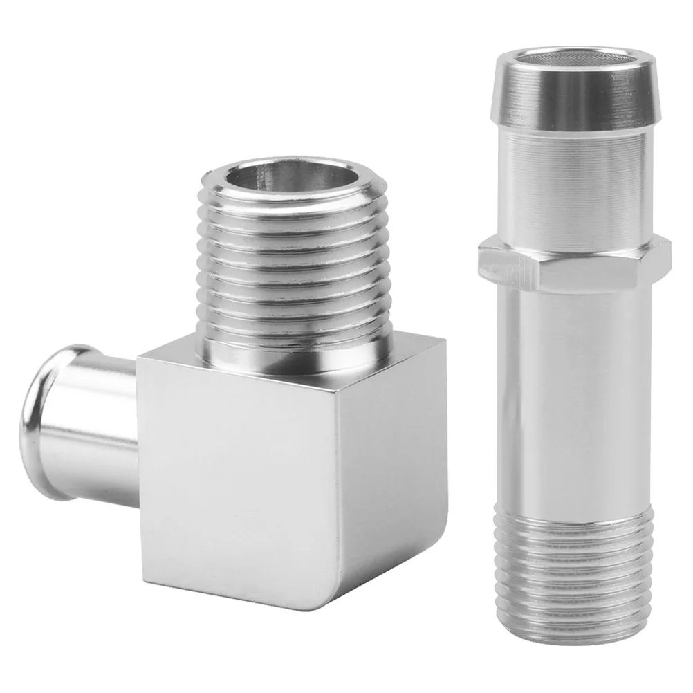 

2Pcs Aluminum Alloy 90 Degree Intake Manifold Adapter High Strength Vacuum Fitting Auto Modification Supplies