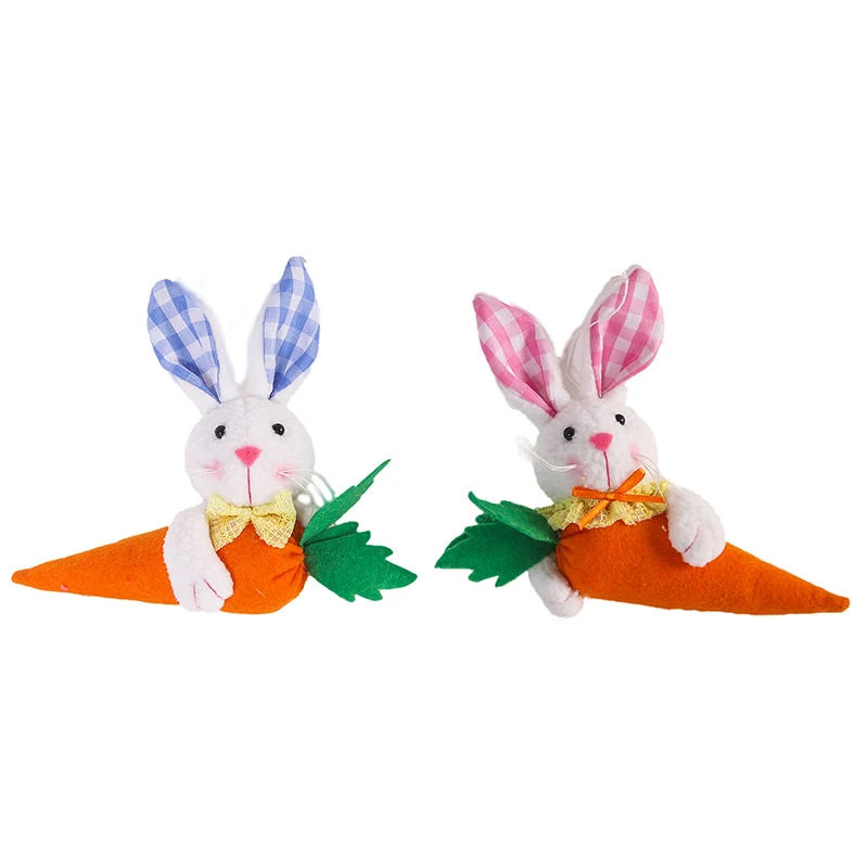 

Easter Rabbit Holding Carrot Hanging Ornaments Spring Tree Hanging Bunny Ornaments Fabric Bunny Doll Ornament Bunny Bee Doll